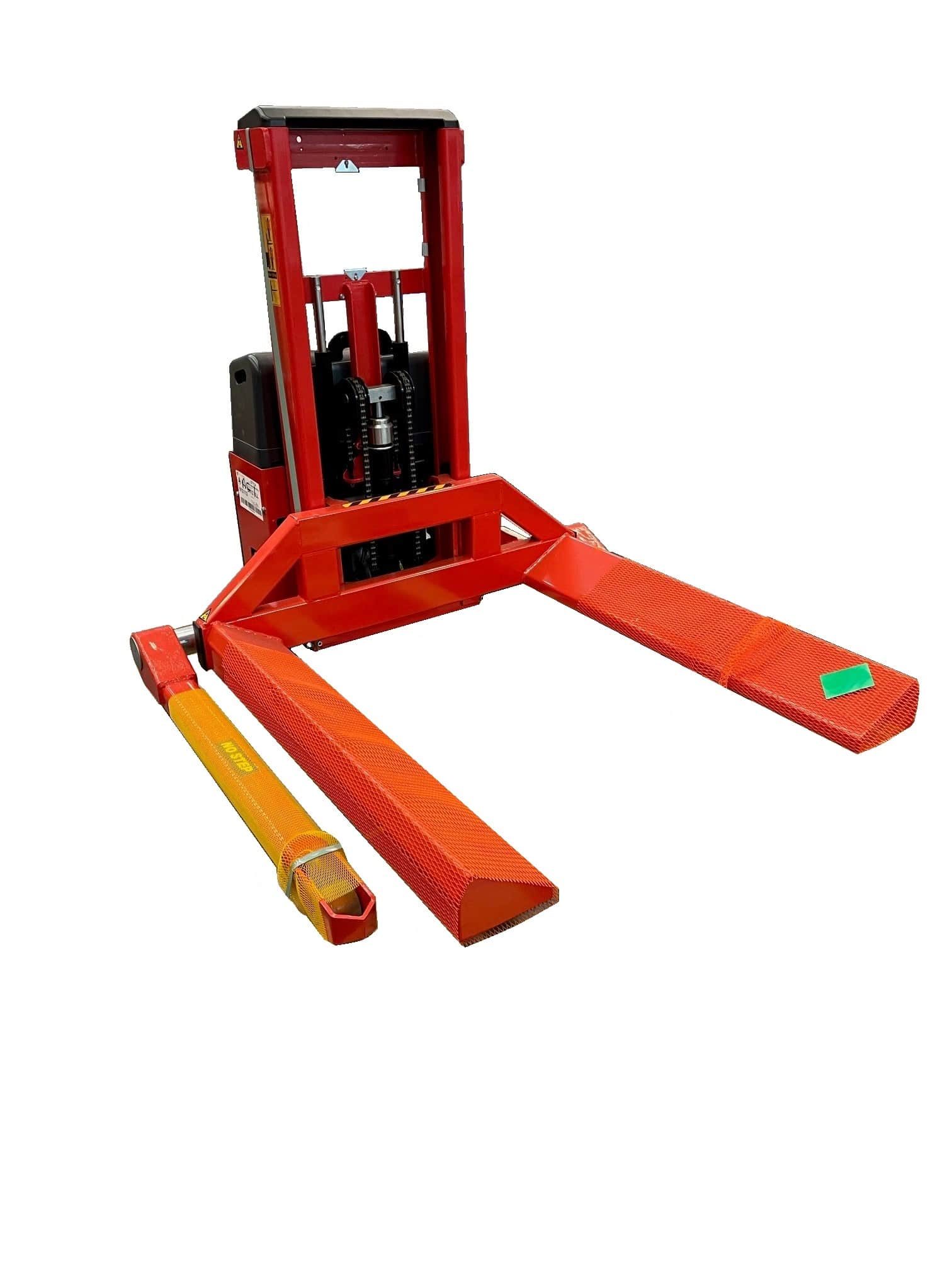 Packline  | Handling Heavy Rolls of Paper – Fully Powered Stacker Truck with Angled Forks 2