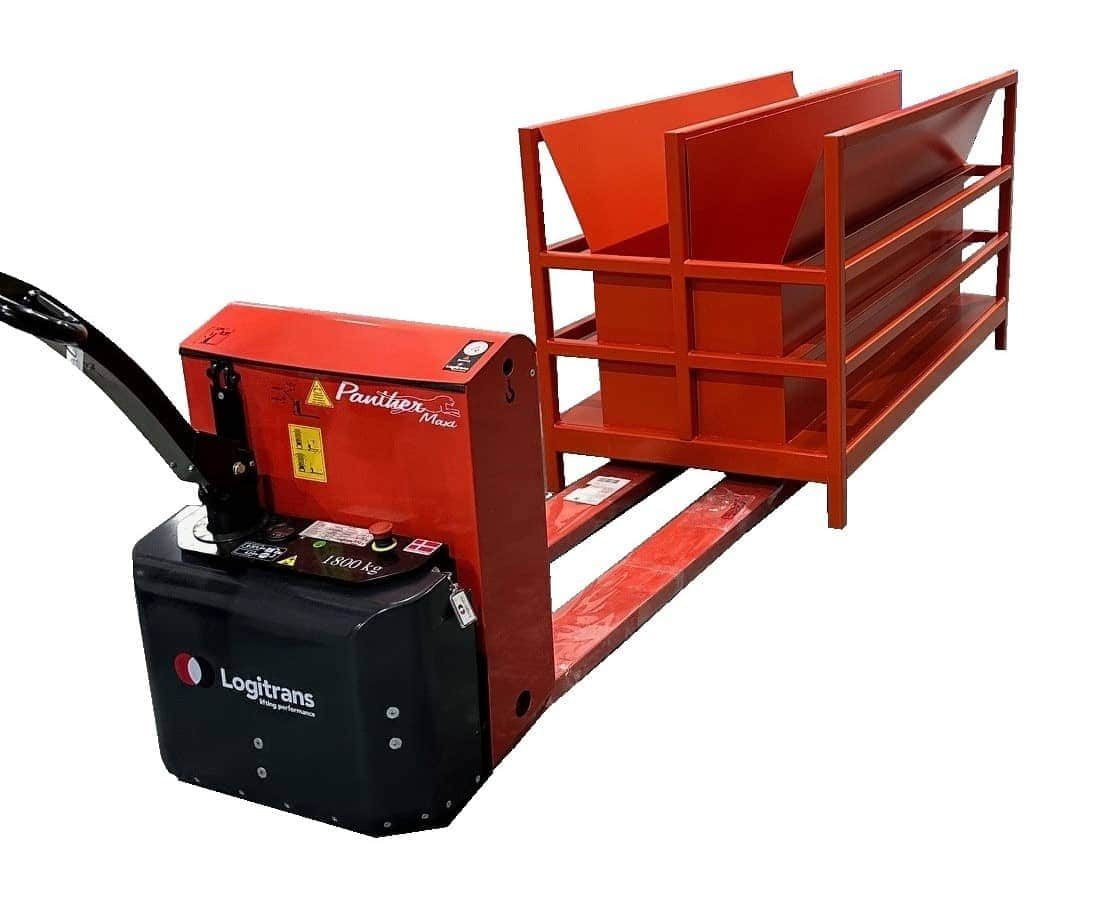 Packline  | Logitrans Bespoke Pallet Truck with Storage and Transfer Stillage 0