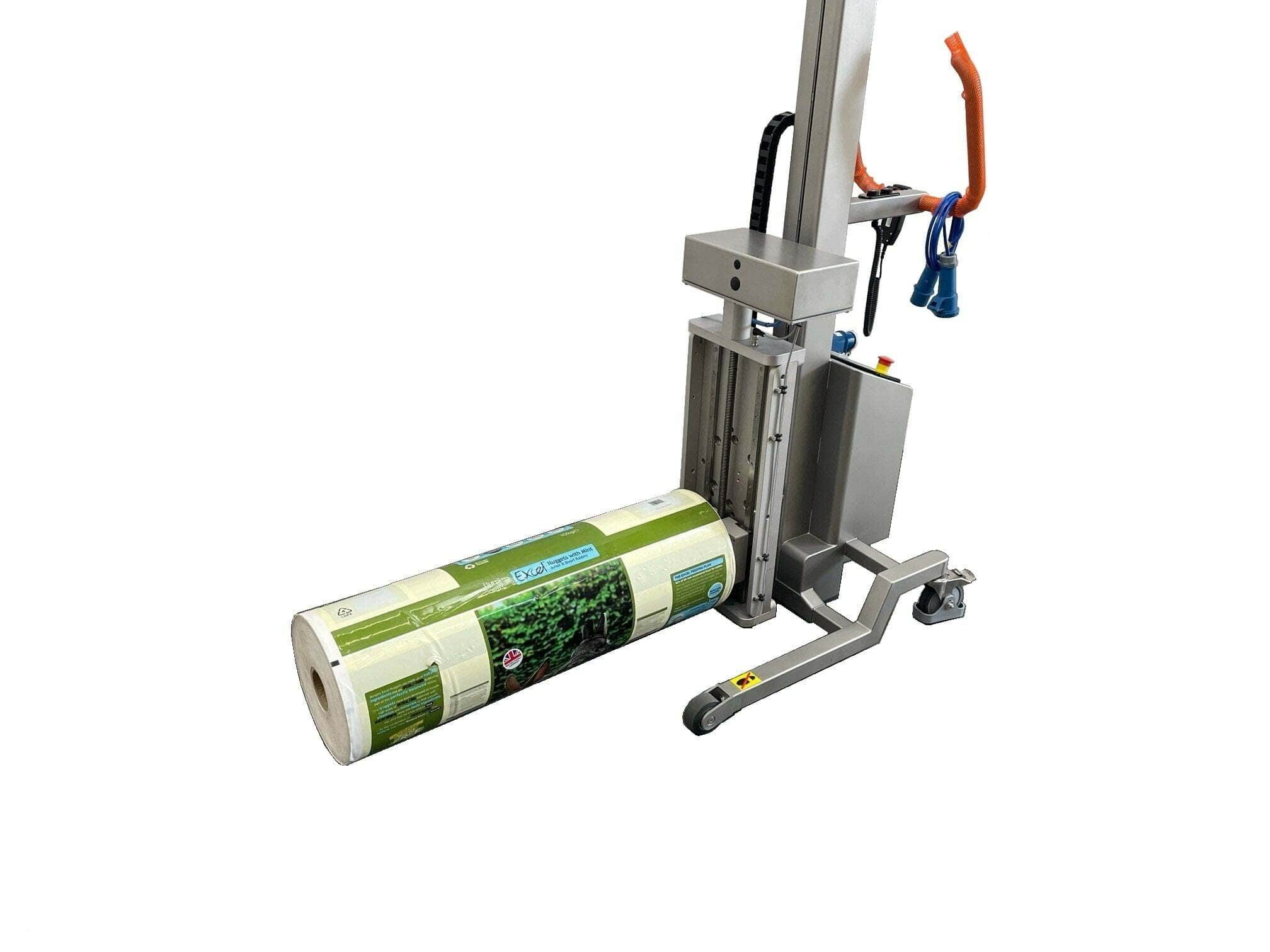 Packline  | Reel Handling – Adjustable Single Spindle with Rollers and Side Shift Mechanism 0