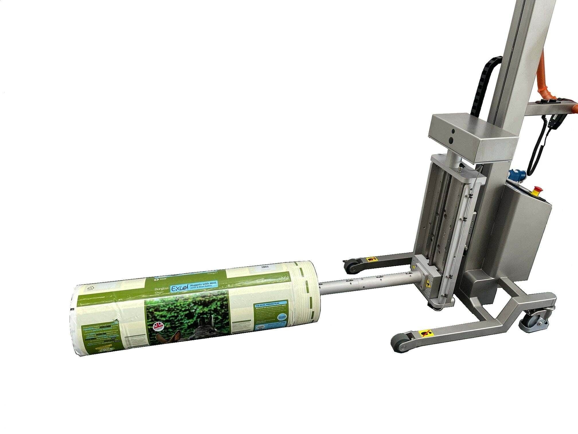Packline  | Reel Handling – Adjustable Single Spindle with Rollers and Side Shift Mechanism 1