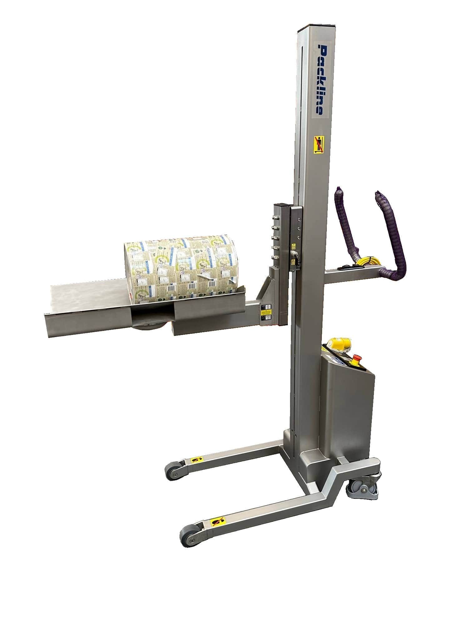Packline  | Roll Handling – Rotating Tray Attachment with Safety Backstop 3