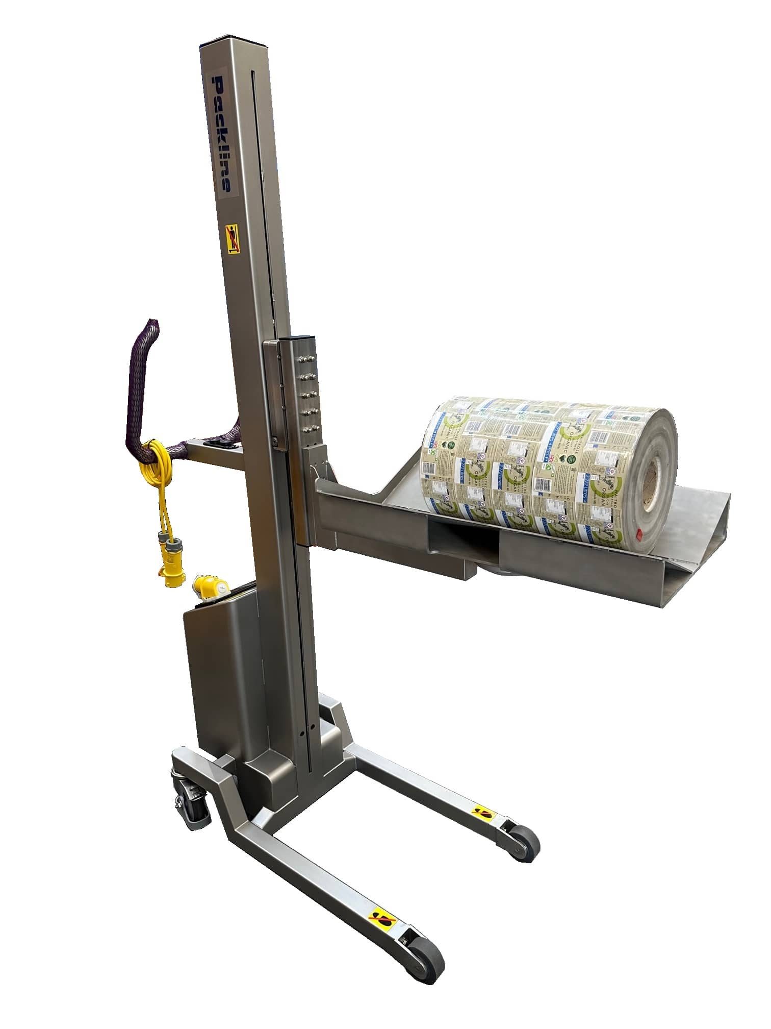Packline  | Roll Handling – Rotating Tray Attachment with Safety Backstop 0