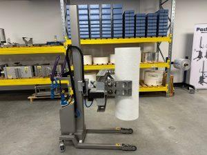 Packline  | Roll Lifter with Fixed Arm Clamp Design for Confined Food Production Areas 0